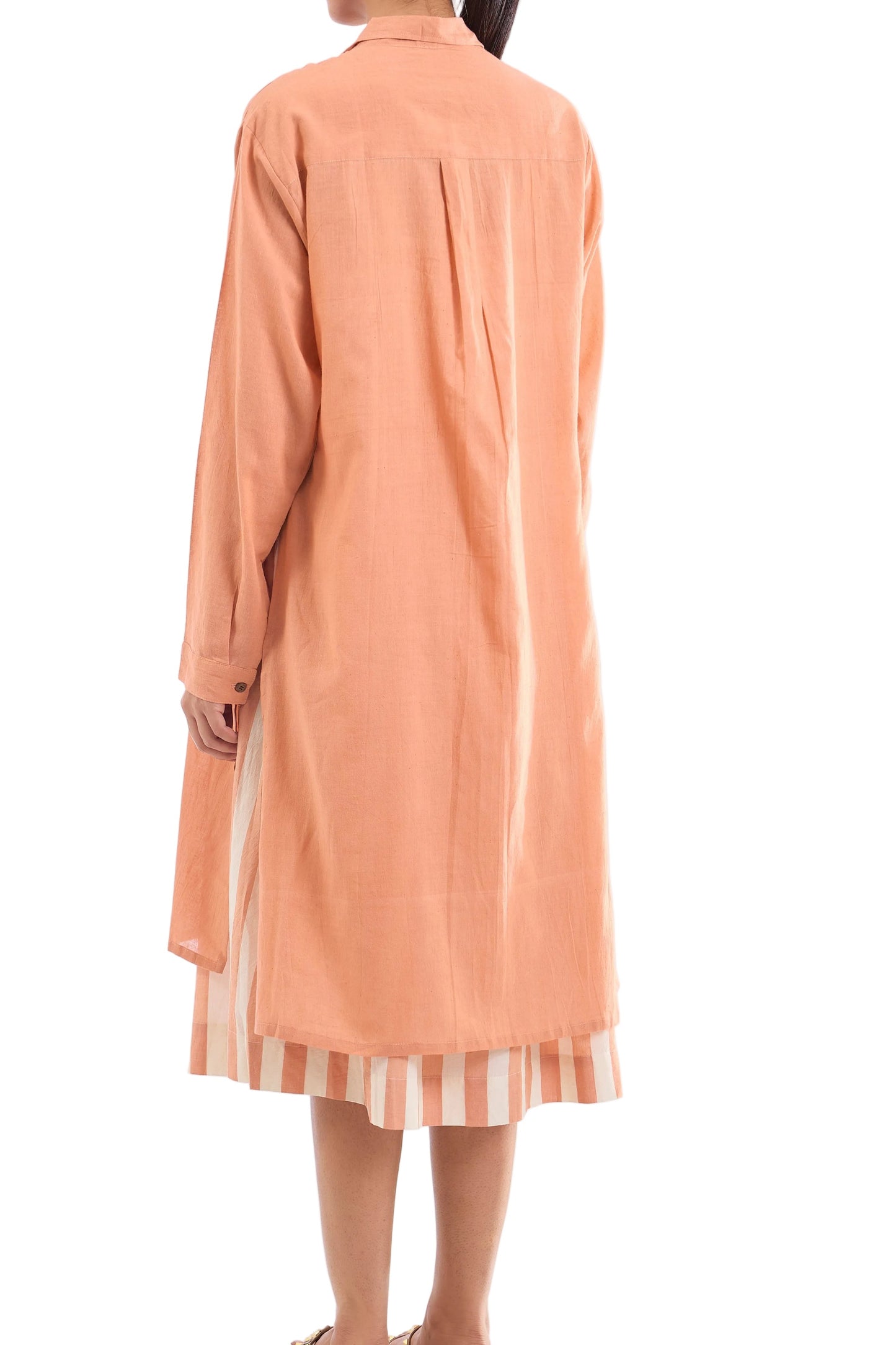 The Handloom Striped Layered Dress (Set of 2)