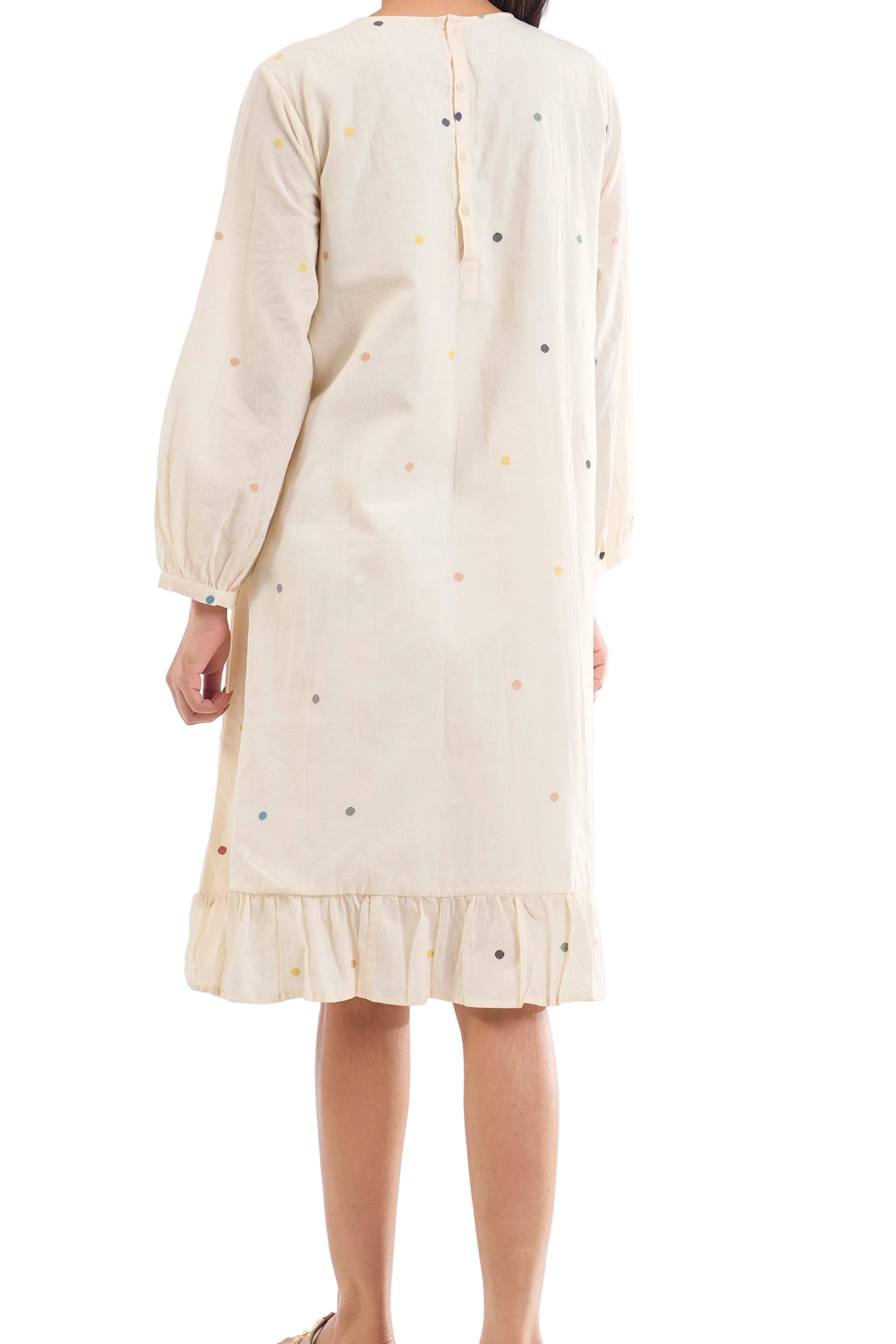 The Ivory Polka Shift Dress