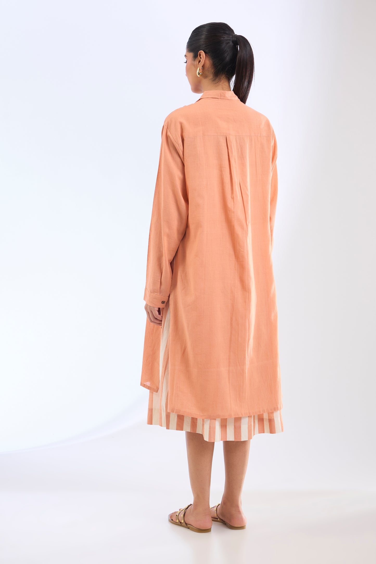 Earthy Brown Handloom Cotton Overlay (Set of 1)