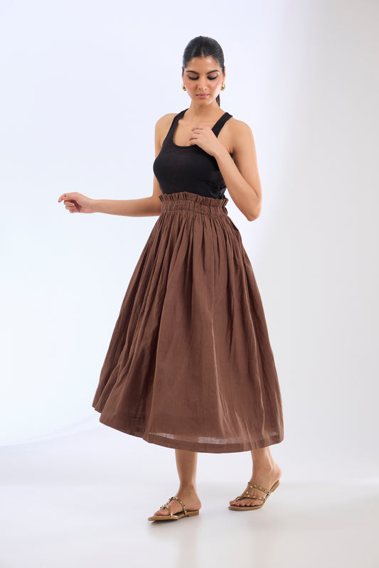 The Mocha Gathered Skirt