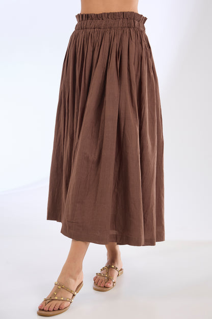 The Mocha Gathered Skirt
