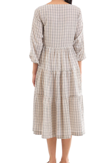 The Plaid Wanderer Midi Dress