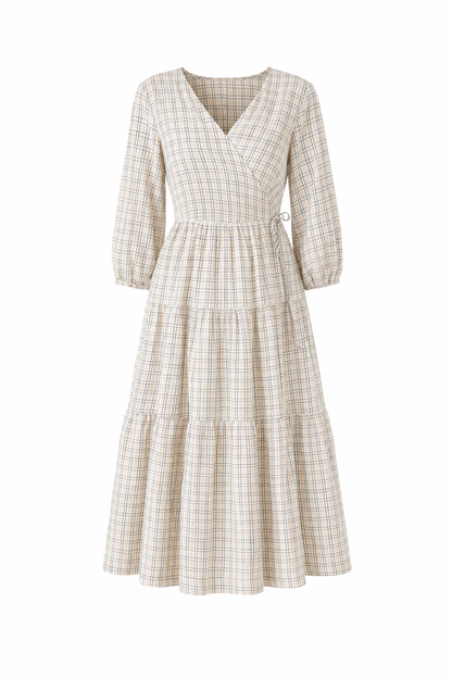 The Plaid Wanderer Midi Dress