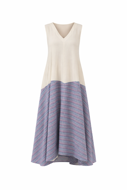 Handloom Panelled Asymmetric Dress